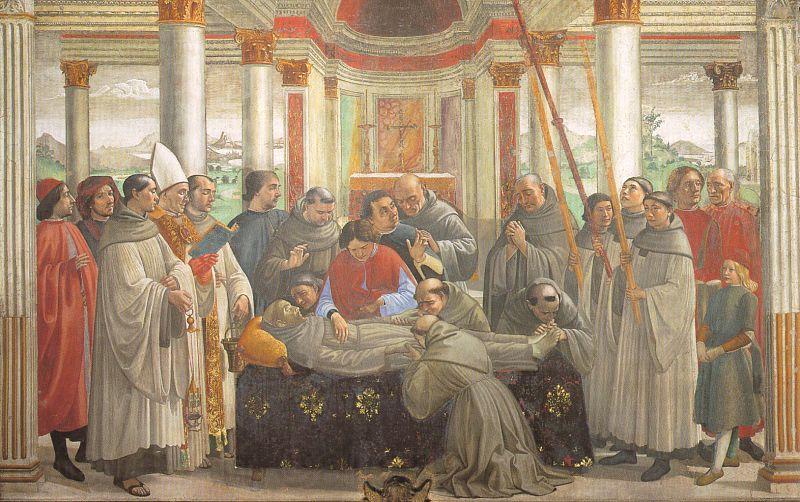 Domenico Ghirlandaio Obsequies of St.Francis Norge oil painting art